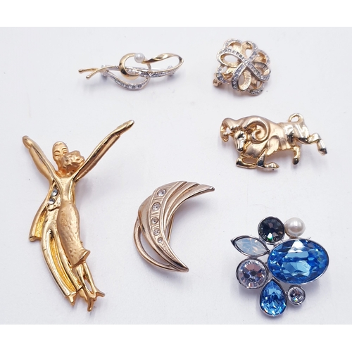 656 - BROOCHES (6)