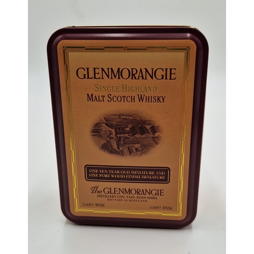 625 - GLENMORANGIE SINGLE HIGHLAND MALT SCOTCH WHISKY MINIATURES SET. 
(One Ten Year Old & One Port Wood F... 