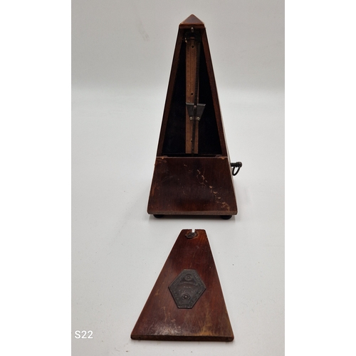 636 - WOODEN CASED METRONOME