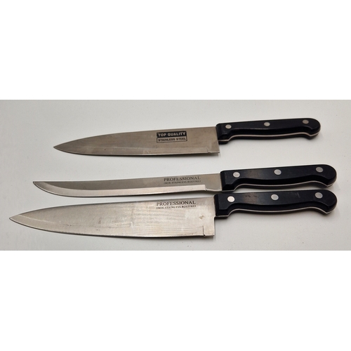 641 - PROFESSIONAL KITCHEN KNIVES (3) (Please Note This Lot WILL NOT BE PACKED OR SHIPPED....COLLECT ONLY ... 