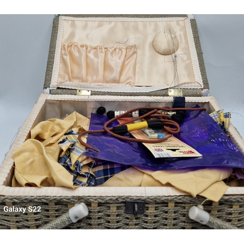 650 - SEWING BASKET & CONTENTS