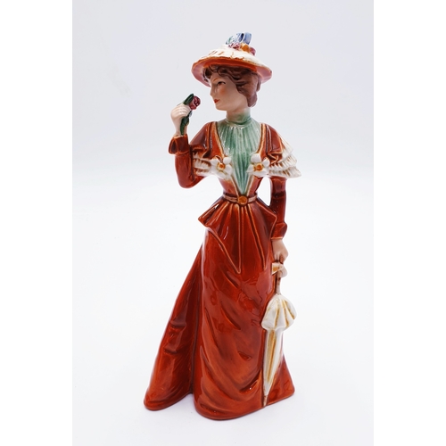 554 - GOEBEL PORCELAIN Large 21.5cm CHARACTER FIGURINE 'THE VISITOR 1894'