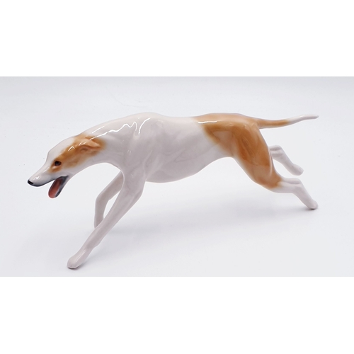 736 - ELITE POTTERY Large 25cm MODEL OF A RUNNING GREYHOUND (Tan/White Gloss Colouray)
(Elite Pottery Was ... 