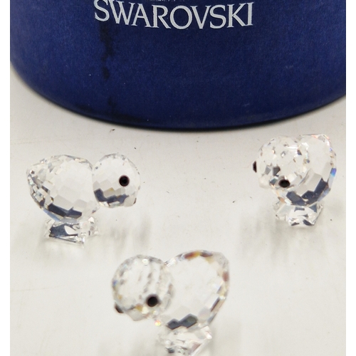 811 - SWAROVSKI CRYSTAL  CHICKENS / CHICKS MINI (SET OF 3) (Original Box)