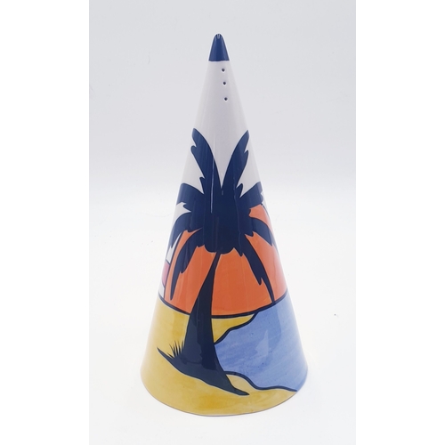 557 - LORNA BAILEY 25cm GIANT SHARK FIN HANDLED CONICAL SUGAR SHAKER IN THE KEY WEST DESIGN  (Early Piece ... 