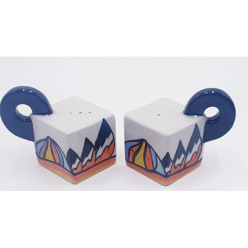 562 - LORNA BAILEY CRUET SET IN THE BEECHES DESIGN Release Date January 2003 Signed By Lorna Bailey (Featu... 