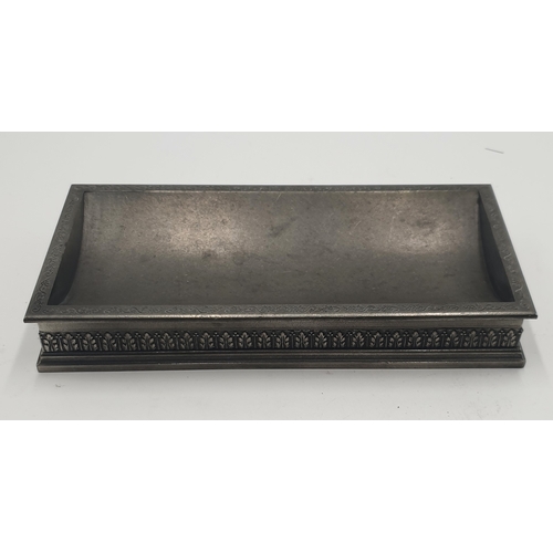 706 - ROYAL SELANGOR (Victoria/Albert Museum) PEWTER RECTANGULAR DESKTOP ORGANISER