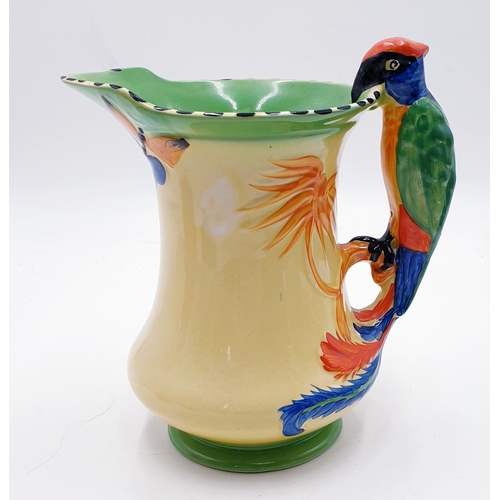 756 - BURGESS & LEIGH (Burleigh Ware) Lrage 18.5cm PARROT HANDLED JUG