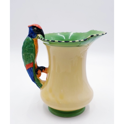 756 - BURGESS & LEIGH (Burleigh Ware) Lrage 18.5cm PARROT HANDLED JUG