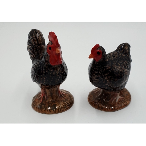 781 - QUAIL POTTERY NOVELTY COCKEREL And HEN SALT & PEPPER SET