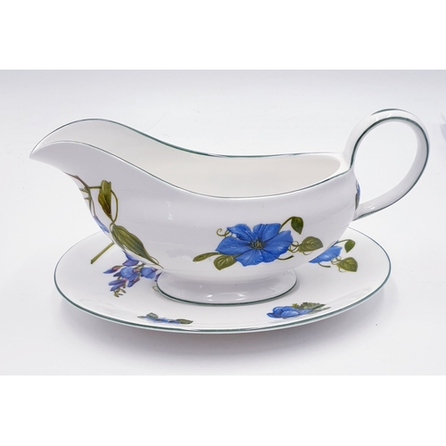 786 - AYNSLEY CHINA GRAVY BOAT And UNDER TRAY IN THE CHELSEA FLOWERS DESIGN