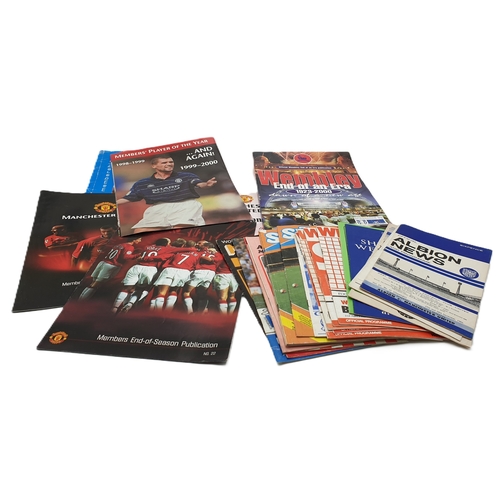 556 - FOOTBALL PROGRAMS 1960s - 80s Plus MANCHESTER UNITED MEMBERSHIP PACK & WEMBLEY END OF ERA 1923 - 200... 