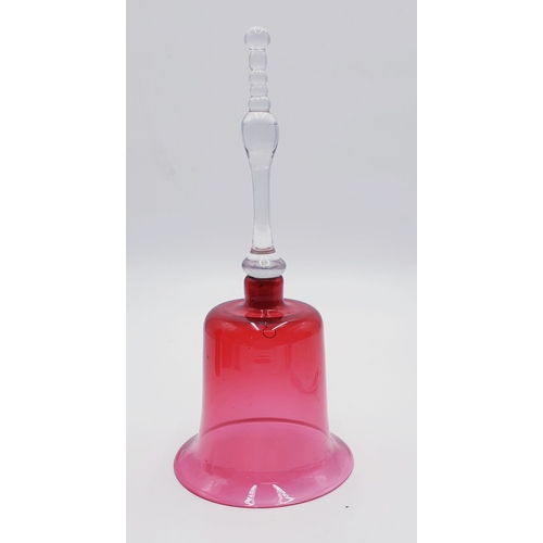 60 - CRANBERRY Extra Large 27cm GLASS BELL
(Please Note This Lot Will NOT BE PACKED OR SHIPPED....COLLECT... 