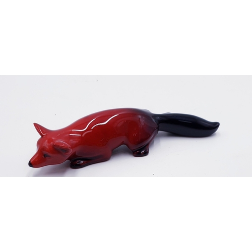 78 - ROYAL DOULTON FLAMBE Small 14cm MODEL OF A STALKING FOX