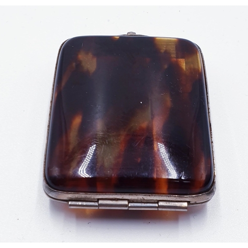 82 - TORTOISE SHELL MATCH HOLDER/VESTA CASE