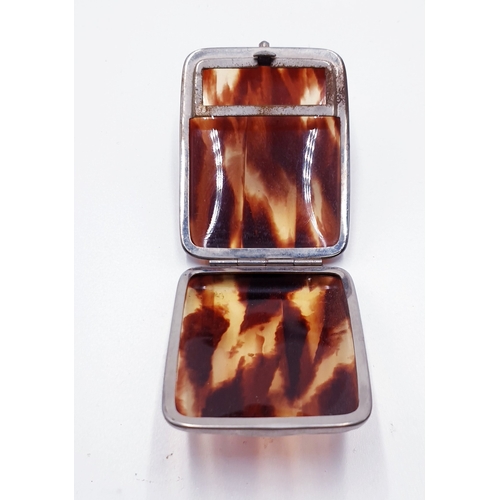 82 - TORTOISE SHELL MATCH HOLDER/VESTA CASE