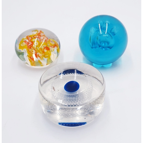 89 - GLASS PAPERWEIGHTS (3)