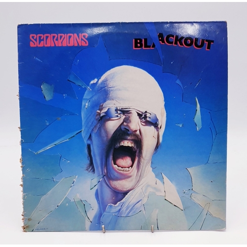 129 - ROCK VINYL ALBUMS  (5)
(Scorpions and Toto Lps. Toto IV Lp. Scorpions Blackout Lps and inners x 2. L... 