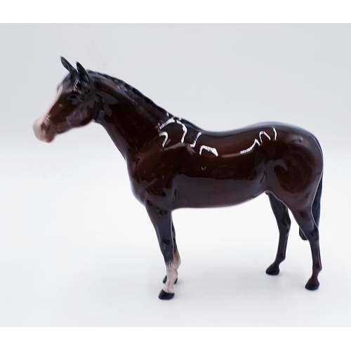 137 - BESWICK Large 17.2cm MODEL OF THE HUNTSMAN'S HORSE Model No 1484 (Brown Gloss Colourway) 1957/82 Des... 