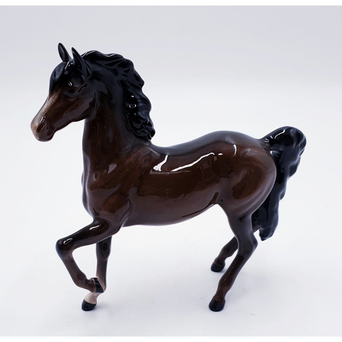 138 - BESWICK 17.2cm MODEL OF A PRANCING ARAB TYPE PONY (Model No 1261) (Second Version) (Brown Gloss Colo... 