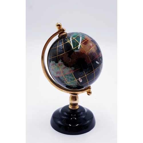 148 - GEMSTONE Small 14.5cm DESK TOP GLOBE ON STAND