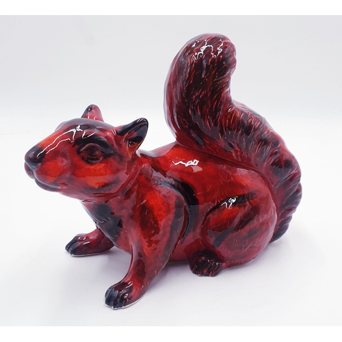 171 - ANITA HARRIS ART POTTERY LIFE SIZE Large 21cm x 30cm MODEL OF A RED SQUIRREL Signed In Gold By Anita... 