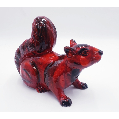 171 - ANITA HARRIS ART POTTERY LIFE SIZE Large 21cm x 30cm MODEL OF A RED SQUIRREL Signed In Gold By Anita... 