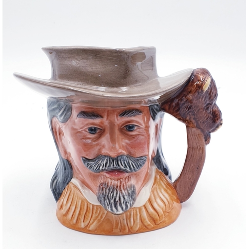 203 - ROYAL DOULTON 14cm CHARACTER JUG 'BUFFALO BILL' (Handle: Buffalo Head And Horns) D6735 Designed By M... 