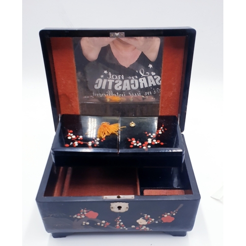 281 - MUSICAL JEWELLERY CASKET