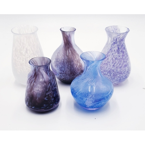 283 - CAITHNESS CRYSTAL GLASS VASES (5) (Tallest Being 11cm)