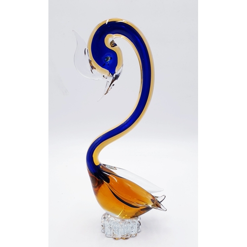 320 - MURANO GLASS Extra Large 30cm MODEL OF A SWAN