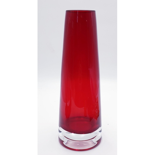 330 - ART GLASS Extra Large 30cm RED VASE