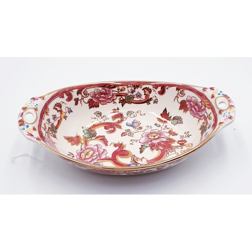 354 - MASON'S IRONSTONE 26cm x 16.5cm DISH And 17cm x 12.5cm OCTAGONAL DISH IN THE RED MANDALAY DESIGN