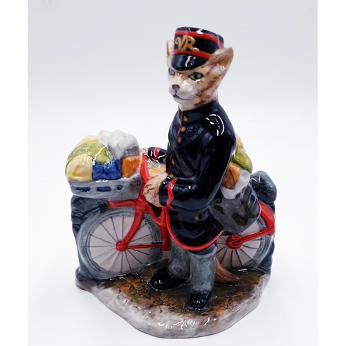 362 - MANOR WARE COLLECTABLES (Stoke On Trent) CERAMIC Large 18cm x 14cm CHARACTER FELINE FIGURINE 