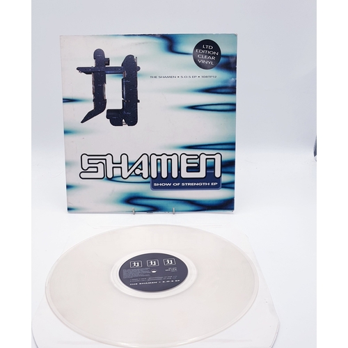 366 - THE SHAMEN TECHNO VINYL ALBUM + 12 INCHES (3)
En-tact Lp + inner + insert. Show Of Strength E.P. (Cl... 