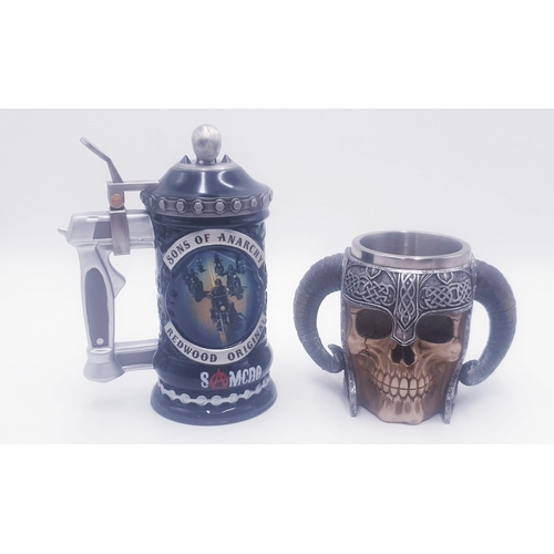 426 - NEMESIS NOW !! VIKING SKULL TANKARD Plus BRADFORD EXCHANGE 