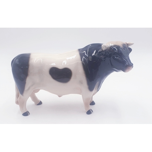 440 - COOPERCRAFT CERAMIC Large 24cm x 15cm MODEL OF A BLACK/WHITE BULL
(In 1946 William Henry Bailey oper... 