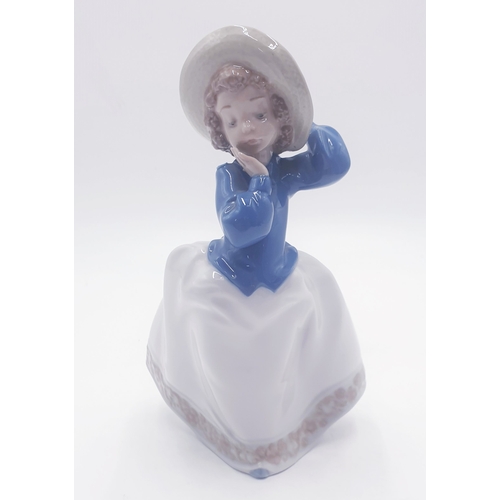 448 - LLADRO (Nao) PORCELAIN 19.5cm CHARACTER FIGURINE OF A YOUNG GIRL