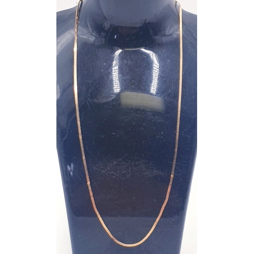 220 - 9ct GOLD (375) 46cm FLAT NECK CHAIN (Total Weight 2.3 Grams)