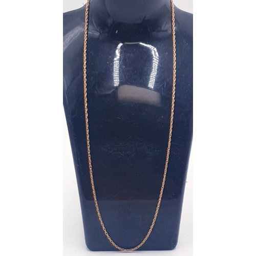 221 - 9ct GOLD (375) 51cm NECK CHAIN (Total Weight 2.9 Grams)