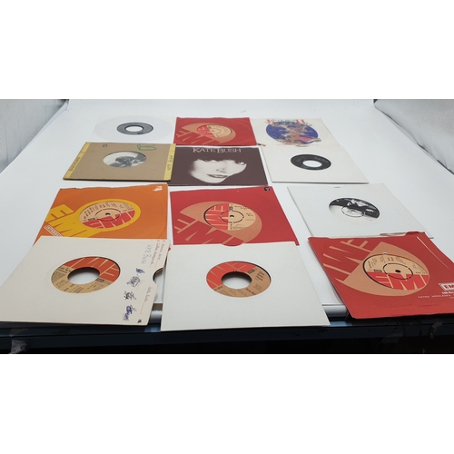 493 - KATE BUSH VINYL 45s (12)
Various 1970’s /80’s Kate releases. A couple are in picture sleeves and the... 