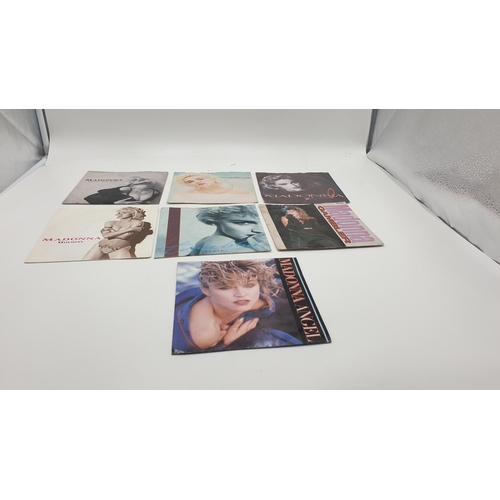 496 - MADONNA VINYL 45s (7)
 True Blue, Gambler, Live To Tell, The Look Of Love, Crazy For You, Holiday, A... 