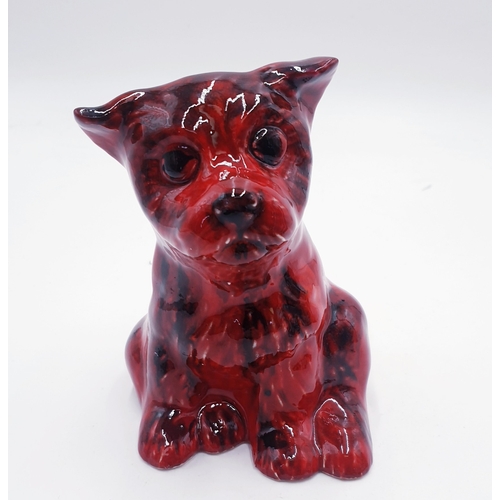 524 - ANITA HARRIS ART POTTERY 15cm x 13cm MODEL OF A WESTHIGHLAND TERRIER Signed In Gold By Anita Harris