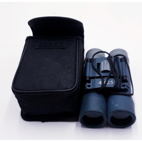 675 - MINIATURE 4 x 25 BINOCULARS (With Case)