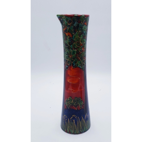 743 - ANITA HARRIS ART POTTERY Extra Large 32cm CHIMNEY VASE IN THE BLUEBELL WOOD DESIGN (Signed In Gold B... 