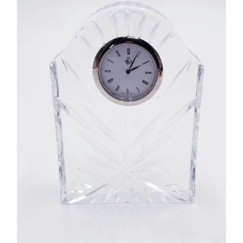 803 - ROYAL DOULTON CRYSTAL 11cm x 8cm CLOCK