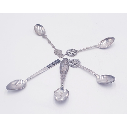 503 - WHITE METAL And ENAMEL SPOONS (Qty Of) (All Fully Marked)