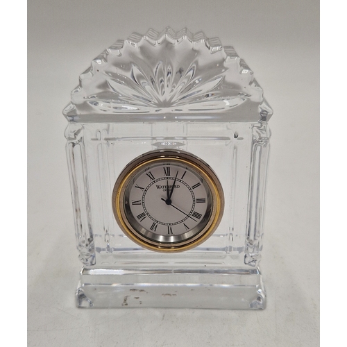 683 - WATERFORD CRYSTAL 10cm x 7cm DESK CLOCK