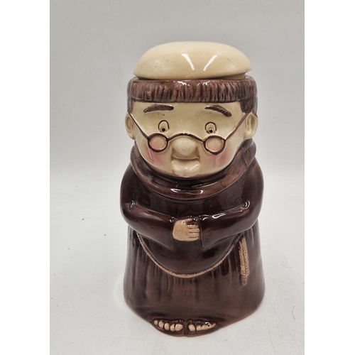 736 - WEISS WARE MONK BISCUIT CONTAINER