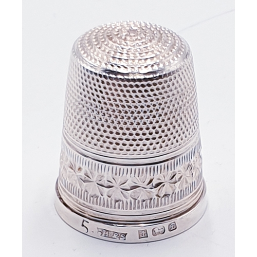 21 - SILVER THIMBLE (Hallmarked For Birmingham 1978)